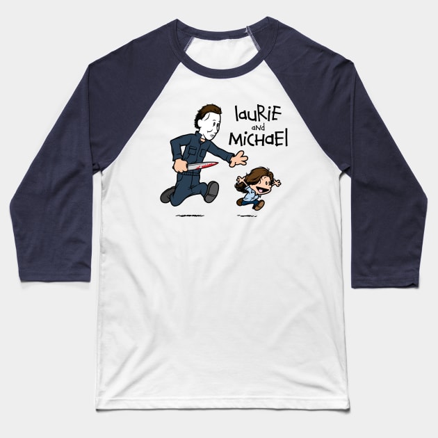 Laurie and Michael Baseball T-Shirt by mikehandyart